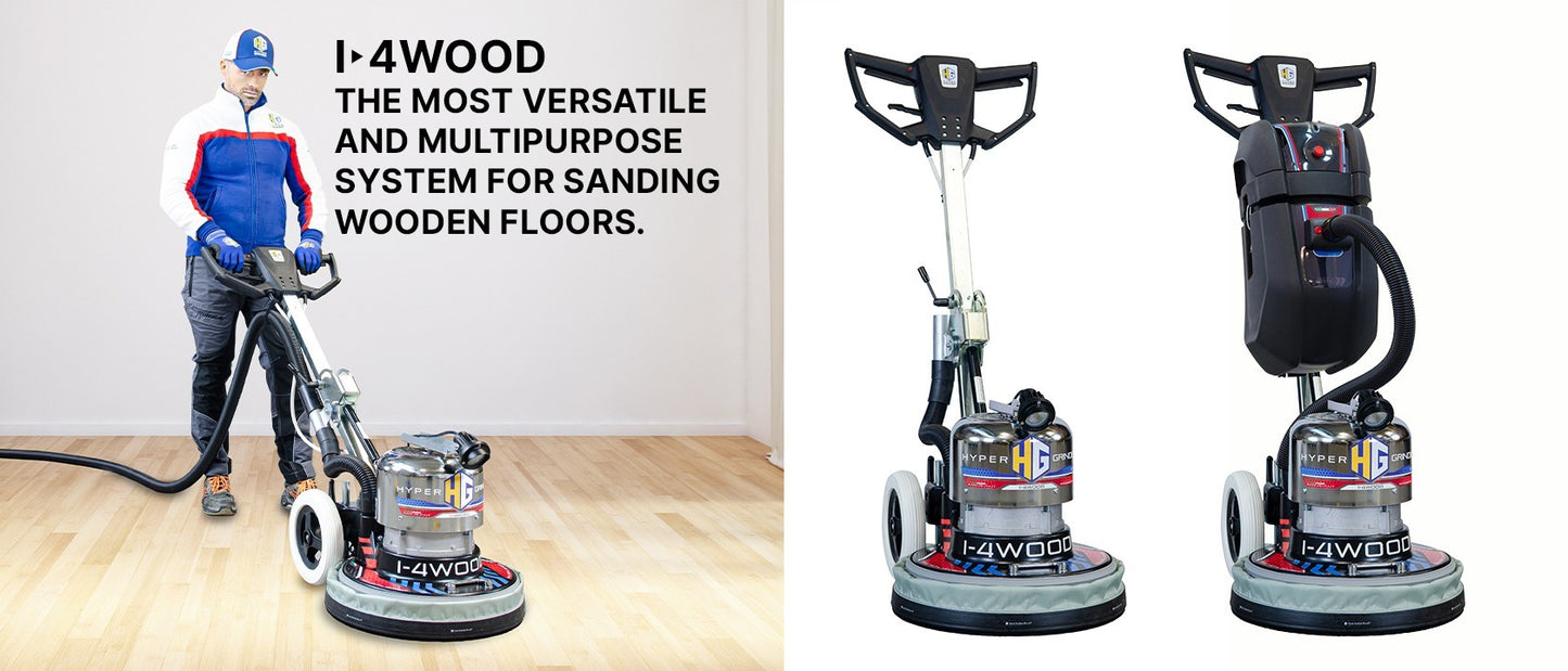 Hyper Grinder I-4Wood 4 Head Planetary Multi Sander Machine w/ Weight and Halo Light