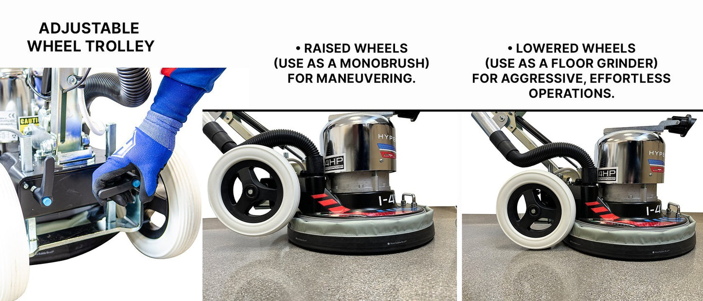 Hyper Grinder I-4Wood 4 Head Planetary Multi Sander Machine w/ Weight and Halo Light